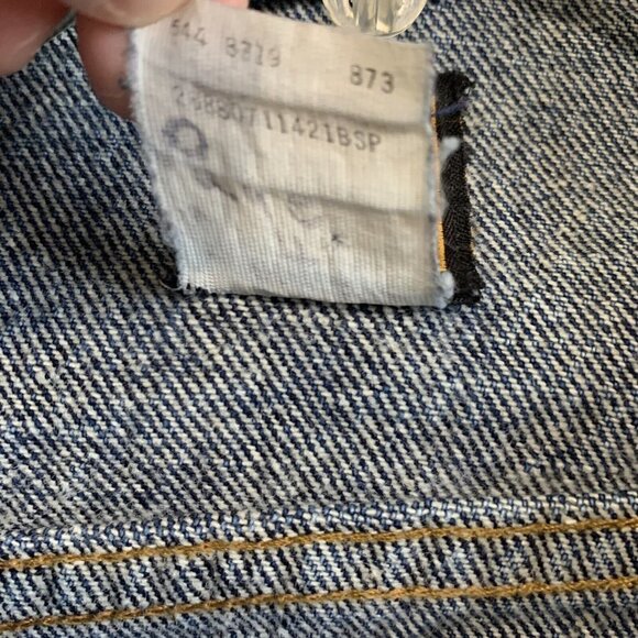 Vintage Lee Riders Stone Wash Trucker Denim Jacket VTG Size 12 MODERN SZ Small - Picture 10 of 11